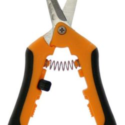 Zenport Shears H355C Curved Hydroponic Micro-Blade Trimmer, Cannabis Flower, Weed Trimming Scissors